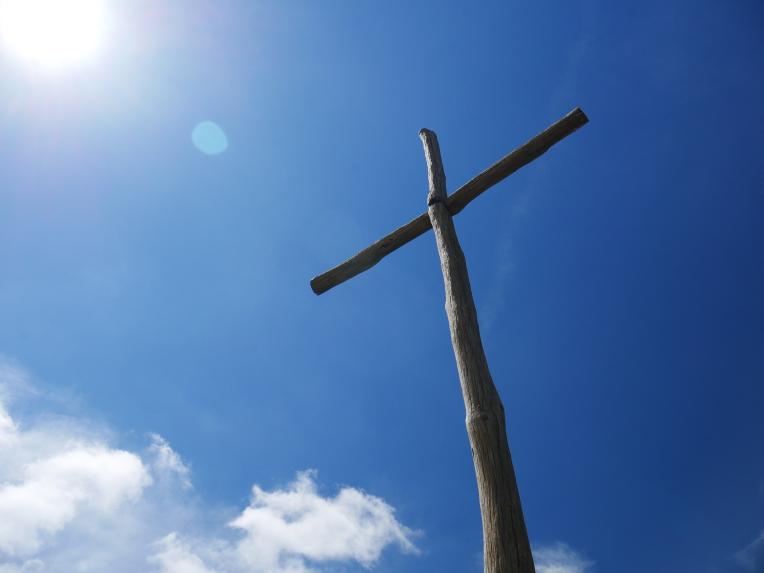 cross with blue sky